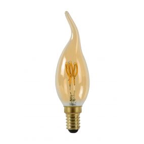 LED filament kaarslamp - Ø 3,5 x 11,5 cm - E14 - 3W dimbaar - 2200K - amber