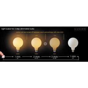 Lucide LED lamp - Ø 12,5 x 17,5 cm - E27 - 8W - 3 Stepdim - 2700K tot 2200K - Opaal