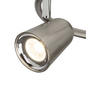 Brilliant Nifty - opbouwspot 3L - Ø 36 x 13 cm - 3 x 4W LED incl. - satijn chroom