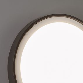 Projectlight Henry - plafondlamp - Ø 26 x 4,4 cm - 15W LED incl. - IP54 - zwart 