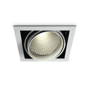 ONE Light COB Square Downlights - inbouwspot - 188 x 188 mm, 170 x 170 mm inbouwmaat - 40W LED incl. - wit - witte lichtkleur