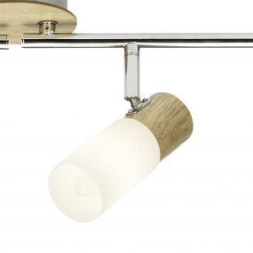 Brilliant Babsan - opbouwspot 4L - 68 x 12 x 18 cm - hout / wit