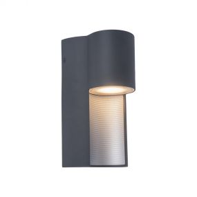 Lutec Urban - buiten wandverlichting - 12,4 x 9,2 x 22 cm - IP54 - donkergrijs