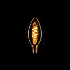 ETH Candle Spiral LED Filament - E14 - 3 stappen dimbaar - 5W - 2200K - goud