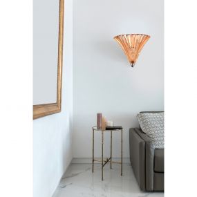 Nova Luce Guscio - wandverlichting - 25 x 16 x 20 cm - amber (stockopruiming!)