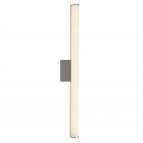 Brilliant Tube - plafond/wandlamp - 60 x 11 cm - 17W LED incl. - wit & chroom 