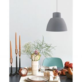 Nova Luce Vince - hanglamp - Ø 40 x 130 cm - grijs