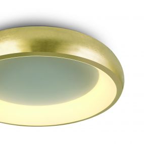 ONE Light LED Decorative - plafondverlichting - Ø 40 x 8,5 cm - 30W LED incl. - geborsteld goud