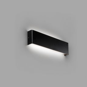 Faro Nash - wandverlichting - 37 x 4 x 9 cm - 16W LED incl. - mat zwart