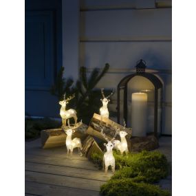 Konstsmide kerstverlichting - rendieren - 13 x 7 x 19 cm - IP44 - transparant