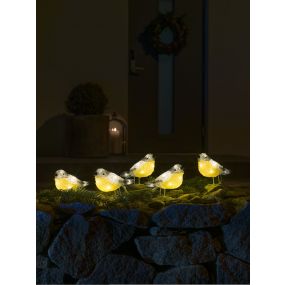 Konstsmide kerstverlichting - vogels - 16 x 5,5 x 10 cm - IP44 - transparant