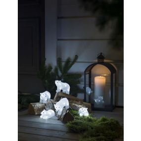 Konstsmide kerstverlichting - ijsberen - 16 x 7 x 9 cm - IP44 - transparant