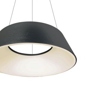 ONE Light Mushroom - hanglamp - Ø 60 x 218,5 cm - 60W LED incl. - geborsteld antraciet