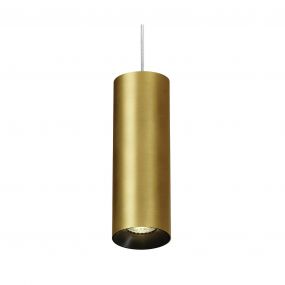 ONE Light Cylinder - hanglamp - Ø 7,5 x 224 cm - geborsteld messing