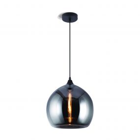 ONE Light Glass Range - hanglamp - Ø 30 x 147 cm - donker chroom