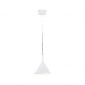 Faro Pam - hanglamp - Ø 16,5 x 21,5 cm - 11W - mat wit