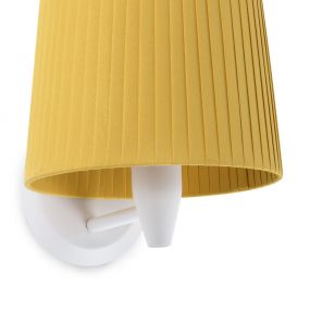 Faro Samba - wandverlichting - 21,5 x 19 x 17,3 cm - wit en geel
