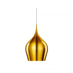 Searchlight Vibrant - hanglamp - Ø 26 x 160 cm - goud