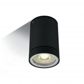 ONE Light GU10 Outdoor Cylinders - buiten plafondverlichting - Ø 6,5 x 9,5 cm - IP54 - zwart
