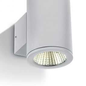 ONE Light Outdoor Wall Cylinders Up & Down Beam - buiten wandverlichting - 8 x 10,6 x 13,8 cm - 2 x 6W LED incl. - IP54 - wit