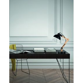 Nova Luce Lila - tafellamp - 59 cm - zwart en bruin