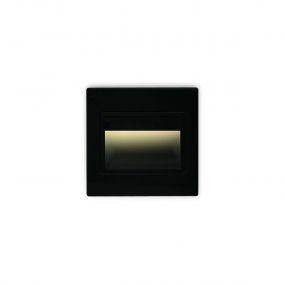 ONE Light Indoor Square Wall Recessed - inbouw wandverlichting - 9,4 x 3,5 x 9,4 cm - 1,5W LED incl. - zwart