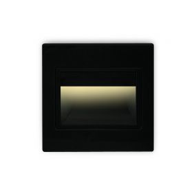 ONE Light Indoor Square Wall Recessed - inbouw wandverlichting - 9,4 x 3,5 x 9,4 cm - 1,5W LED incl. - zwart