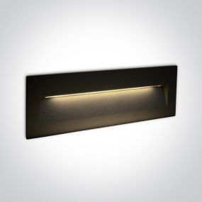 ONE Light Outdoor Dark Light Wall Recessed - inbouw wandverlichting - 22,5 x 7,5 x 5,5 cm - 7W LED incl. - IP65 - zwart