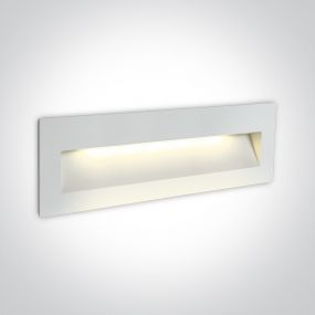 ONE Light Outdoor Dark Light Wall Recessed - inbouw wandverlichting - 22,5 x 7,5 x 5,5 cm - 7W LED incl. - IP65 - wit