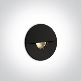 ONE Light Indoor/Outdoor Decorative Wall Recessed - inbouw wandverlichting - Ø 4,2 x 3,7 cm - 1W dimbare LED incl. - IP65 - zwart