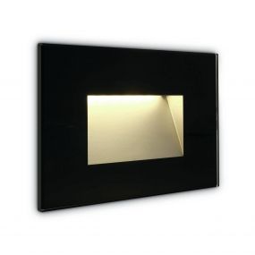 ONE Light Glass Face - inbouw wandverlichting - 12 x 3,6 x 8 cm - 4W LED incl. - IP65 - zwart