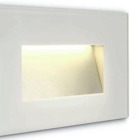 ONE Light Glass Face - inbouw wandverlichting - 12 x 3,6 x 8 cm - 4W LED incl. - IP65 - wit