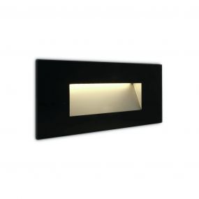 ONE Light Glass Face - inbouw wandverlichting - 19 x 3,6 x 8 cm - 5W LED incl. - IP65 - zwart