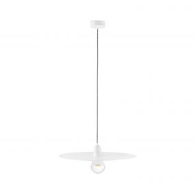 Faro Plat - hanglamp - Ø 50 cm - mat wit
