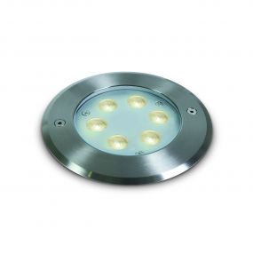 ONE Light LED Underwater Range - onderwater LED-spot - Ø 150 mm, Ø 140 mm inbouwmaat - 6W dimbare LED incl. - IP68 - geborsteld messing - warm witte lichtkleur
