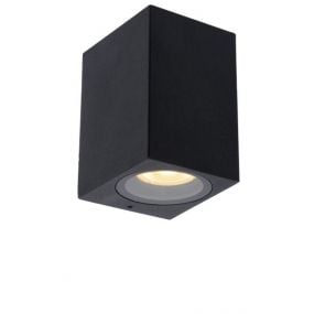 Lucide Zaro - buiten wandlamp - 7,8 x 6,8 x 10 cm - IP44 - zwart