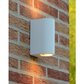 Lucide Zaro - buiten wandlamp - 7,8 x 6,8 x 16 cm - IP44 - wit