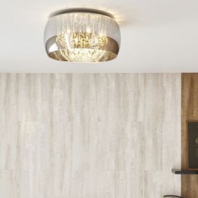 Lucide Pearl - plafondverlichting  - Ø 50 x 25 cm - chroom