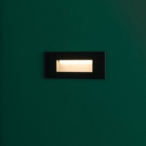 Faro Dart - inbouw wandverlichting - 19 x x 3,6 x 8 cm - 5W LED incl. - IP65 - mat zwart