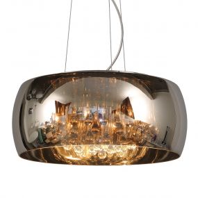 Lucide Pearl - hanglamp - Ø 50 x 145 cm - chroom