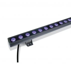 ONE Light LED Wall Washers - verstraler - 100 x 7 x 4,2 cm - 24 x 1,5W dimbare LED incl. - IP66 - grijs - RGB