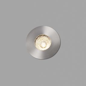Faro Grund - ronde grondspot voor buiten - Ø 80 mm, Ø 60 mm inbouw - 7W LED incl. - IP67 - satijn inox – warm witte lichtkleur (2700K)