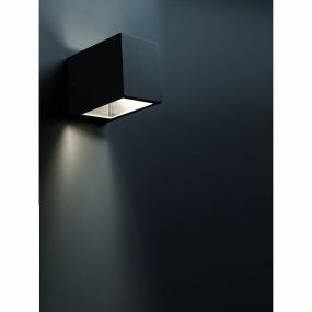 Faro Lacre - wandverlichting - 9 x 16 x 12 cm - IP54 - donkergrijs