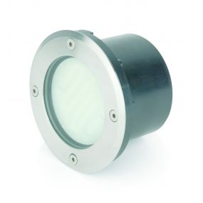 Faro Lio - ronde grondspot voor buiten - Ø 120 mm, Ø 90 mm inbouwmaat - 6W LED incl. - IP67 - satijn inox