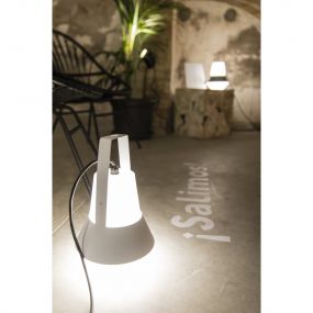 Faro Cat - draagbare lamp - Ø 20 x 32 cm - IP54 - mat wit