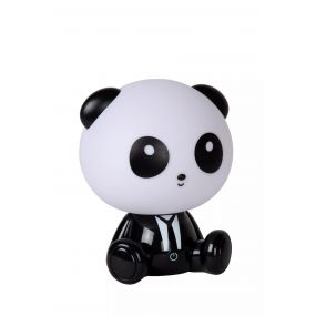 Lucide Dodo Pandabeer - kinderlamp - 26 cm - 3W dimbare LED incl. - zwart en wit