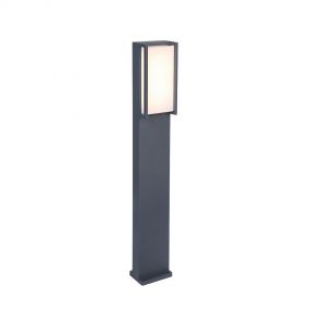 Lutec Qubo - tuinpaal - 11 x 9 x 75 cm - 17,3W LED incl. - IP54 - donkergrijs