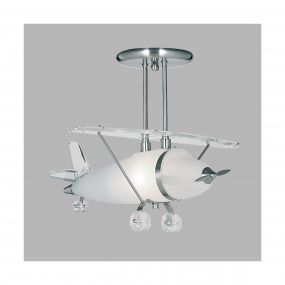 Searchlight Novelty - hanglamp - 49 x 47 - 39 cm - zilver