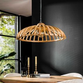 Vico Flat - hanglamp - Ø 65 x 150 cm - mango hout