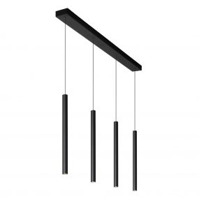 Lucide Lorenz - hanglamp - 120 x 4 x 180 cm - 4 x 4W dimbare LED incl. - zwart